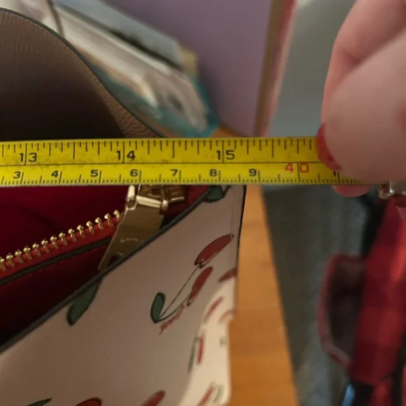 Coach Mollie Tote with Cherry Heart Print on Canvas HTF - Picture 13 of 16